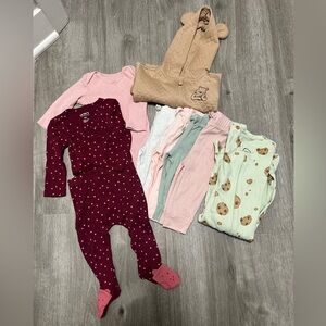 Baby Girl bundle of 6 month clothing -‎ pants, shirts, jacket & onesie